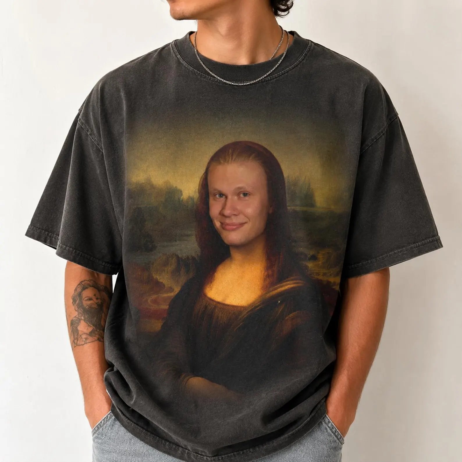 Comfort Colors Funny Erling Haaland Mona Lisa Meme Shirt, Norway Haaland 9 Shirt, Soccer Fan Tee