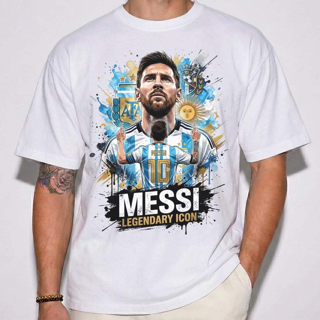 Messi Shirt, Lionel Messi World Cup Signature Tee, Argentina GOAT Cotton T-Shirt