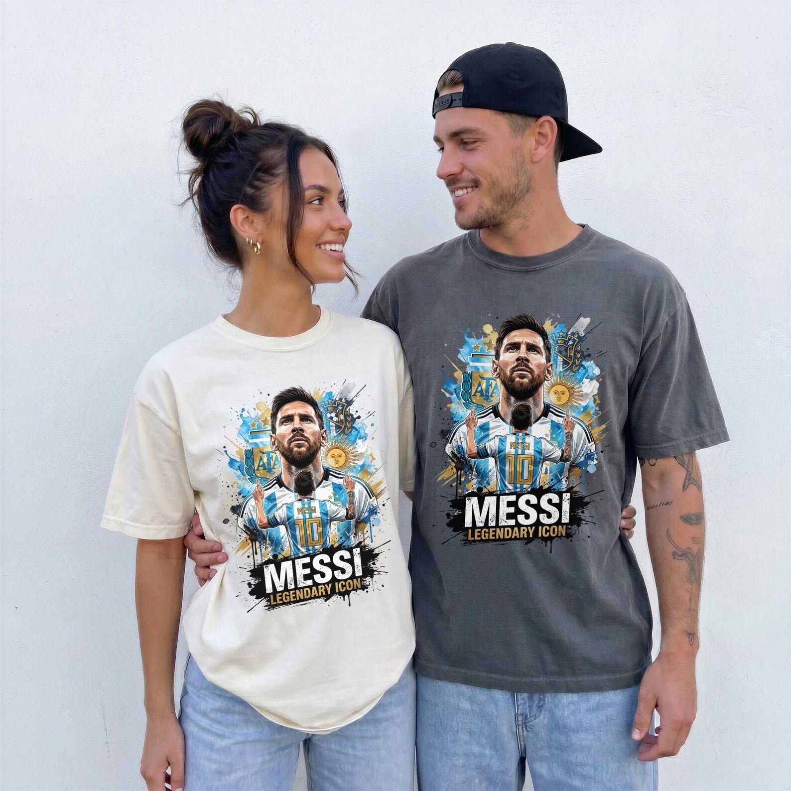 Messi Shirt, Lionel Messi World Cup Signature Tee, Argentina GOAT Cotton T-Shirt