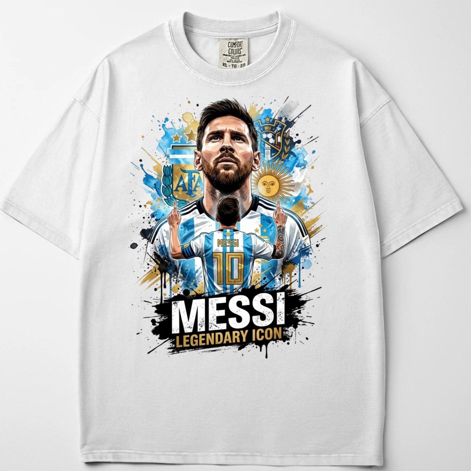 Messi Shirt, Lionel Messi World Cup Signature Tee, Argentina GOAT Cotton T-Shirt