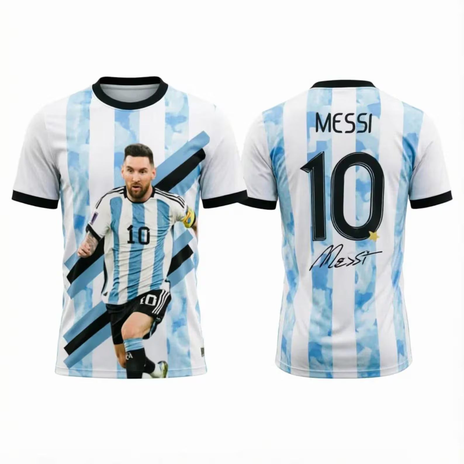 2026 Messi Argentina Team Football Jersey Match & Training Kit Summer Sports Men's T-Shirt Children's Clothing Tee Y2k Woman